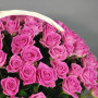 101 розовая роза в корзине фото 2